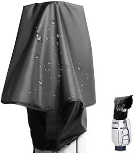 VEASAERS Golf Bag Rain Cover Waterproof Hood Protection Black Pack Durable Lightweight Club Bags Raincoat for Men Women Golfer (1 Pack Standard)