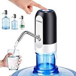 Water Bottle Pump, Bonus 2 Adapters for Various Caliber Water Jugs,USB Rechargeable Automatic Drinking Water Switch,Portable Electric Water Dispenser with 2 free to Cut Hoses.