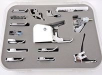 15 pcs Sewing Machine Presser/Walking Feet Kit - Suitable with Babylock, Janome, Brother, New Home, Singer, Kenmore, Simplicity, Elna, Toyota, Necchi