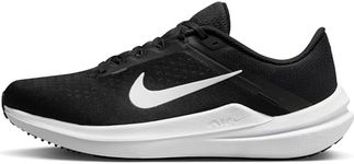 NIKE Men's Winflo 10 Sneaker, Black White, 8 US