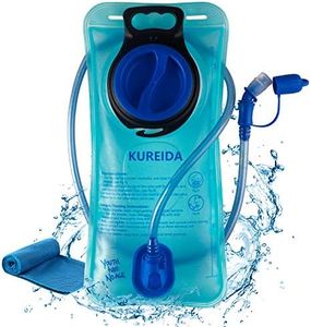 KUREIDA Hydration Bladder 2 Liter Leak Proof Water Reservoir,BPA Free,Wide Opening,Military Water Bladder Combined with Hydration Backpacks for Biking Hiking Running Camping Climbing.Blue