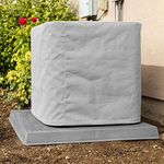 SugarHouse Outdoor Air Conditioner Cover - Premium Marine Canvas - Made in the USA - 7-Year Warranty - 24" x 24" x 24" - Gray