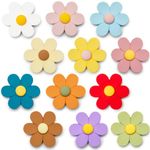 SUNURS 3D Flower Cute Fridge Magnets for Adults, Funny Colorful Strong Decorative Magnets for Refrigerator, Locker, Kitchen and Office Whiteboard (Large & 12 Pieces)