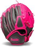 Franklin Sports Kids Baseball Gloves - RTP Child's Tee Ball Glove + Ball Set - Boys + Girls Tee Ball Mitt - Kid + Toddler - Right Hand Throw - Pink - 10.5"