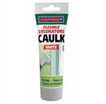 Flexible Decorators Caulk for Filling Gaps and Cracks, Smooth & Permanent, White, 250ml (Caulk)