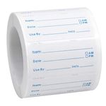 Chstarina 500 pcs Food Storage Labels on Roll Self-Adhesive Food Date Labels Freezer Tag Stickers Prep Canning Labels 50×25 mm for Home and Restaurant Food Freezer Reminder