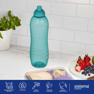 Sistema Twist 'n' Sip Sports Water Bottle 620ml – Leakproof, BPA-Free, Assorted