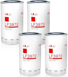 LF3970 Oil Filter, 4-PCS Oil Filter Compatible with Cummins ISB QSB 5.9L/6.7L Diesel Engine - P550428 P551019 3937736 3937144 B7177