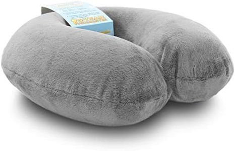 Crafty World Neck Pillow for Traveling, Comfort Pal Memory Foam Travel Pillow with Carry Bag and Washable Cover - Eliminate Neck Pain in Cars, Planes, or When Sleeping at Home