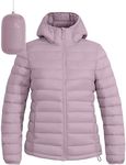 Lightweight Puffer Jacket Womens Winter Packable Quilted Puffy Zip Up Fall Wind Breaker Light Weight Jackets Coats with Hood