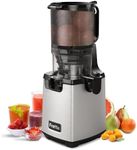 Cold Press Juicer Machines, Fretta Masticating Slow Juicers,140MM Feed Chute, Easy Clean Self Feeding Juice Extractor,Fit Whole Fruits & Vegetable,Tritan & Stainless Steel, 250W, High Juice Yield