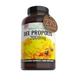 Natural Answers Pure Bee Propolis 2000mg – 270 Capsules 135 Servings - 100% Suitable for Vegetarians Bees Propoli