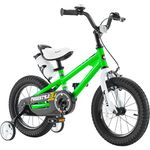 RoyalBaby BMX Freestyle Kids Bike, Boy's Bikes and Girl's Bikes with Training Wheels, Gifts for Children, 16 inch Wheels, Green