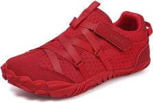 UBFEN Kids Barefoot Shoes Zero Drop Minimalist Sneakers for Boys Girls Toddler Lightweight Comfortable Running Hiking School Tennis Shoes Red 9.5 Toddler