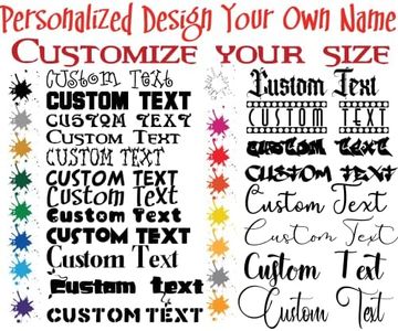 BESTDECOR4YOU Custom Vinyl Decal, Personalized Design Your Own Name, Initial Phrase or Quote, 20 Fonts/24 Colors, Weatherproof, Laptop, Car Sticker, Walls, Window, Windshield Computers