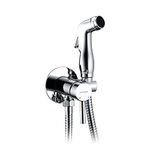 GRIFEMA COMPLENTO-G154 Wall Mounted Bathroom Toilet Bidet Mixer Spray Kit, Douche Muslim Bidet Shattaf Shower Spray, 1/2 Inch Hose, Chrome