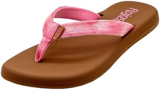 Flojos Campbell, Metallic Strap W/Mega Comfort Molded Pu Sock, Pink Metallic, 6 M US