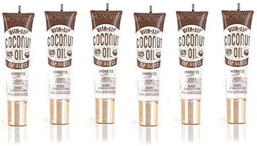 6-PACKS Kiss Broadway Clear Lip Gloss (Coconut Oil)