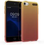 kwmobile Clear Case Compatible with Apple iPod Touch 6G / 7G (6th and 7th Generation) - TPU Backcover - Bicolor Yellow/Pink