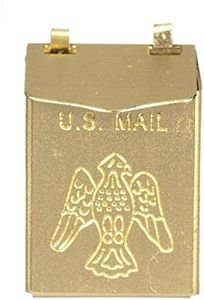 Aztec Imports, Inc. Dollhouse Miniature 1:12 Scale Brass Mailbox #S8519