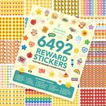 6492 Reward Stickers for Kids School - 60 Sheets of Teacher Stickers for Students, Mini Stickers for Teachers, Stickers Teacher, Small Stickers, School Stickers, Tiny Stickers, Teacher Sticker Pack