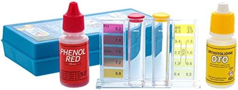 Basic 3-Way Swimming Pool & Spa Test Kit - Tests Water for pH, Chlorine, and Bromine - OTO and Phenol Red Test Solutions - Maintain The Proper Chemical Balance of Pool Water