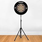 PINPOINT World Series Professional Dartboard - Bristle Dart Board | Darts Board for Bar Games and Pub Games | Optional Dartboard Stand & Dartboard Surround (Board + Stand + Surround)