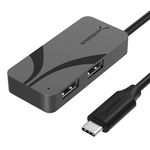 SABRENT USB-C 3-Port Hub with USB PD 3.0, 1 5Gbps USB-A Port, 2 480Mbps USB-A Ports, 1 5Gbps USB-C Port with 100W Power Delivery for Laptops, Steam Deck, ROG Ally, Tablets & Phones (HB-C4WP)