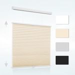 MYshade Top Down Bottom Up Shades Light Filtering Shades Cordless Blinds for Indoor Windows Honeycomb Cellular Sheer Window Blinds & Shades Easy to Install 42" W X 72" H (Beige)