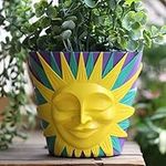 GUGUGO Sun Face Planters Pots Head 