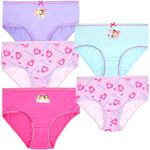 Disney Princesses Girls Knickers Soft 100% Cotton Briefs for Girls Pants Underwear- for Girls Pack of 5 with 5 Different Designs - Pink - Aged 2/3