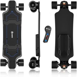 Askate A1 Electric Skateboard with Remote, Long Range Up to 17 Miles, 8 Ply Canadian Maple, Smooth 4-Speed Remote Controller, Suitable for Younger Beginners