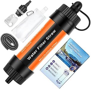 TEUEN Filtro de Agua Supervivencia 8000L Purificador de Agua Portatil Mini purificador de paja 0.01 Micron de Emergencia para Acampar, Caminar y Viajar