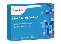 PaternityLab DNA Sibling Test - Lab Fees & Shipping Included - Results in 1-2 Days - at-Home Collection Kit for Full & Half Siblings