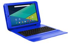 Visual Land Prestige Elite 10QS-10.1-Inch QuadCore Lollipop 5.0 Android Tablet with Keyboard Case, 16GB, IPS 1280x800 HD Screen, Wi-Fi, Bluetooth, Blue