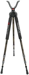 BOG Havoc Camo Tripod Shooting Rest with Lightweight Aluminum Construction, High Density Foam Grips, Twist-Style Lock Legs, and Universal Shooting Rest Head for Hunting, Shooting, and Outdoors