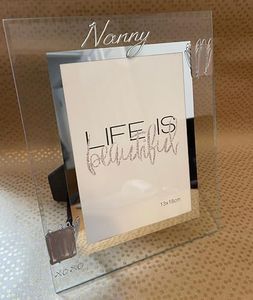 Nanny Photo Frame Port Coffee/Hearts