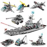 Sitodier Warship Building Toy, 1412pcs Cruiser Ocean Boat Ship Building Set for 8+ Years Boys, Battleship Building Bricks Kit for Kids Ages 8 9 10 11 12 13 14 Years Old