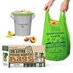 70 bags 10L | Super Strong Food Waste Corn Starch Compostable Caddy Liners | Biodegradable Bin Bags | Caddy Bin Liners | Compost Bags for Caddy | Compostable Bin Liners | Generation earth - UK Seller