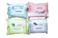 Refreshing Wet Wipes With 4 Different Fragrance, Facial Wet Wipes For Face And Travel Use For Girls And Boys Pack Of 4