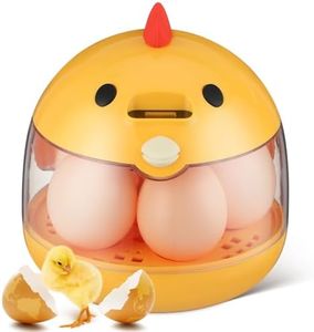 TOYANDONA 5 Egg Incubator with Automatic Temperature and Humidity Control - Small Bird Incubator with Egg Candler Air Vent for Hatching Chicken Duck Goose Quail Parrot Home Poultry Care Hatchery