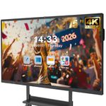JASZDOT 75'' Smart Board, 4K UHD Interactive Touchscreen Whiteboard, Android 14 Wireless Smartboard for Classroom Home Office Studio