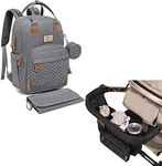 RUVALINO Baby Essential Gear Set for On-The-Go Parents Diaper Bag Backpack and Stroller Organizer Bundle