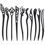 Miayon 10 Pieces Wooden Hair Sticks