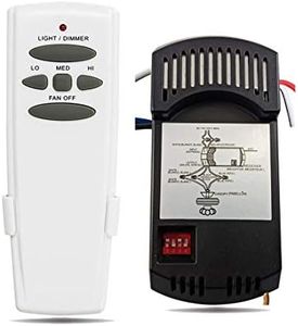 Universal Ceiling Fan Remote Control Kit with dimmer for AC 3-Speed Ceiling Fan Replacement for Hampton Bay Harbor Breeze Hunter UC7078T Fan-HD5 L3H2010FANHD RR7079T CHQ7078T FAN28R Fan-HD Kit