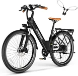 VELECTREC Electric Bike for Black-with Mirror