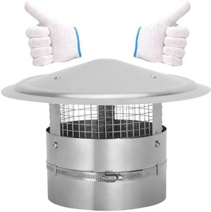 10Inch Round Chimney Cap,Round Rain Cap,Silver Stainless Steel Chimney Cap,More Secure Chimney Protection Round Rain Cap,Easier to Install Chimney Rain Cap,More Solid and Reliable Round Rain Cap