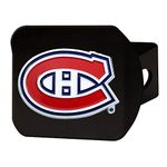 FANMATS 22778 Montreal Canadiens Black Metal Hitch Cover - with Metal Chrome 3D Logo Emblem – Easy Installation on Truck, SUV, Car - Ideal Gift for Die Hard NHL Fan