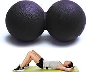 Bodylastics Deep Tissue Peanut Massage Ball For Total Body Deep Tissue Massage, Trigger Point Therapy, Muscle Knots, Myofascial Release (Peanut Ball - Black)