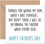 Felbridge Studio - Fathers Day Card - Funny Happy Father's Day Cards for Dad Daddy Father s Stepdad Stepfather Pop - From Son Daughter Both Of Us - Oldie Gift Joke Cute Humour Step Sentimental -14cm